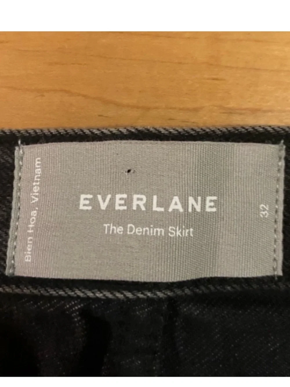 Everlane The Denim Skirt Size 32 in Faded Black